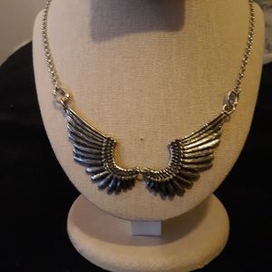 Silver wing necklace